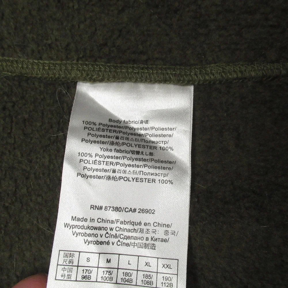Burton‎ Pierce Fleece Jacket Men Small Green Camo Full Zip Hybrid Ski Outdoor